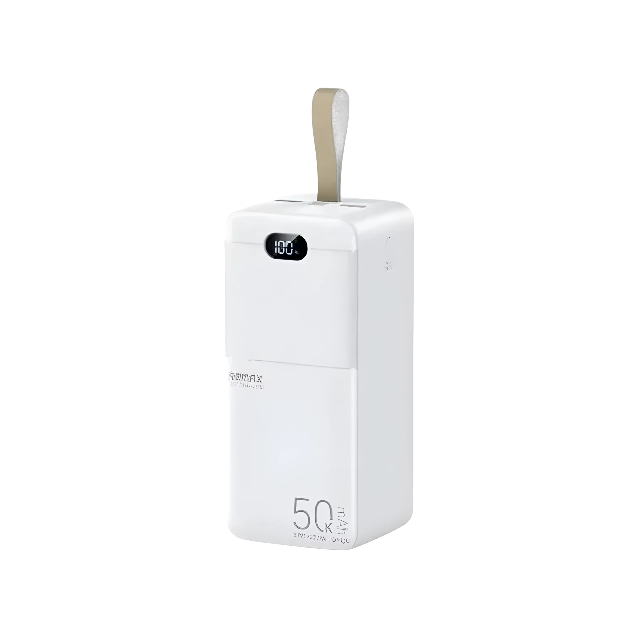 Remax RPP-117 Piloteer Series 50000mAh 27W Fast Charging Power Bank – White Color