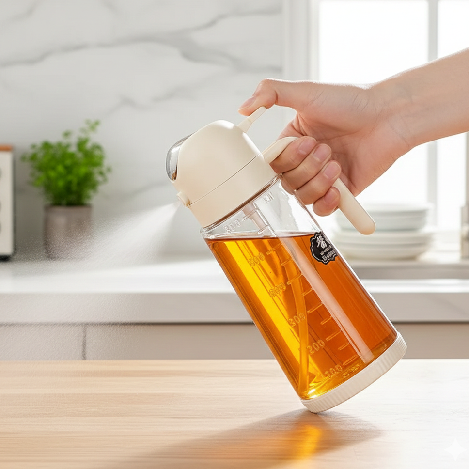 High Capacity Glass Oil Dispenser – 630ML